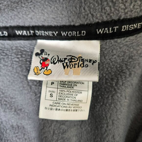 Walt Disney World Mickey Mouse Est 1971 Sz S Embroidered Pullover 1/4 Zip Fleece - Picture 7 of 13